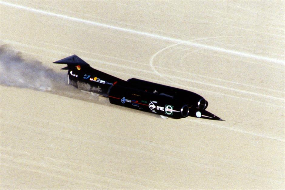 The world land speed record-breaking Thrust Supersonic Car